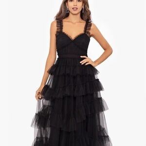 Lulu's Black Tiered Maxi Dress
